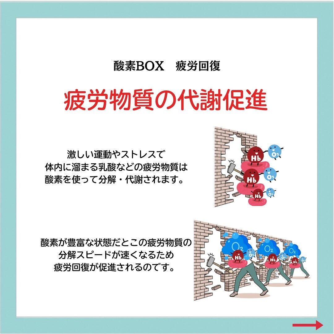 酸素BOXで疲労回復❤️‍🩹